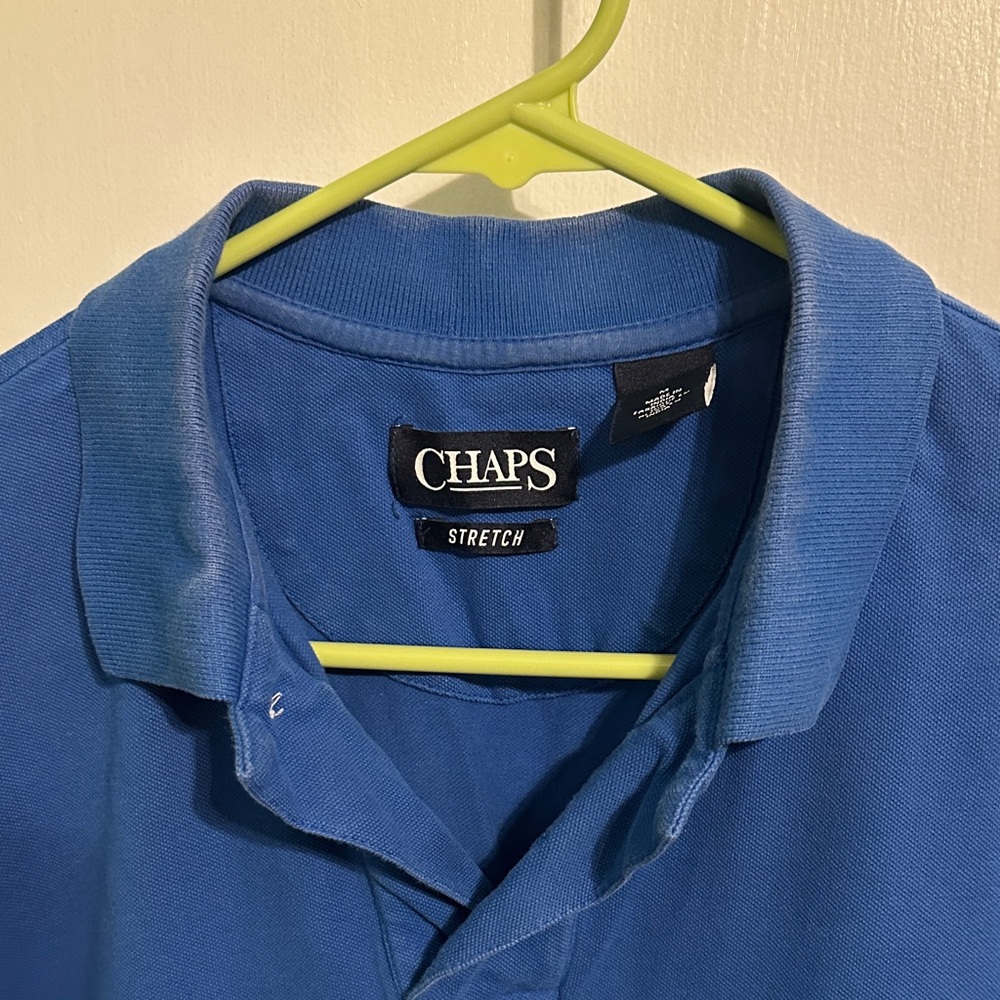 Chaps Men's Vibrant Blue‎ Polo Shirt - Picture 3 of 4